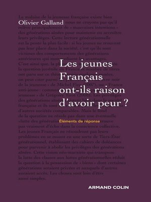 cover image of Les jeunes Français ont-ils raison d'avoir peur ?